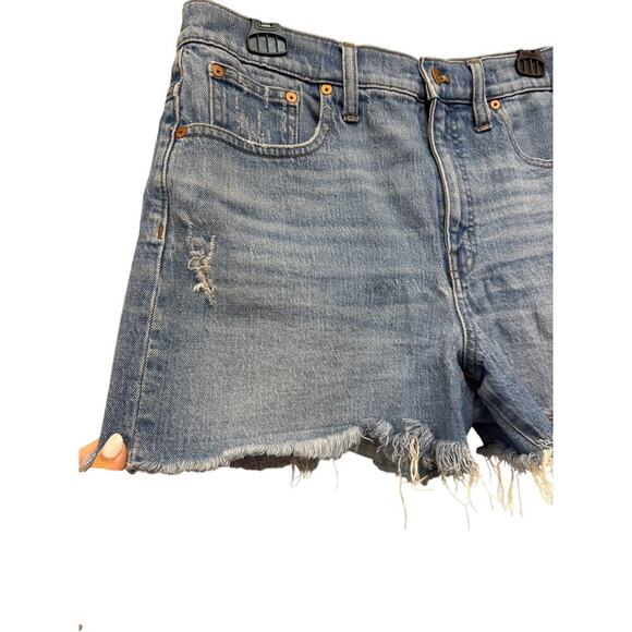 Madewell High Rise Denim Shorts, Light Distressing, Size 30 - Picture 2 of 6
